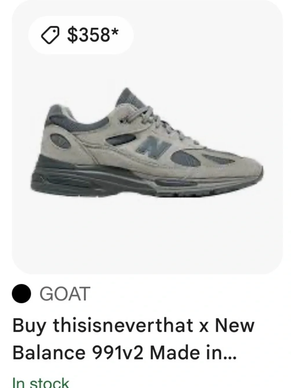 thisisneverthat x New Balance 991v2 Made in England 'Rock Ridge'